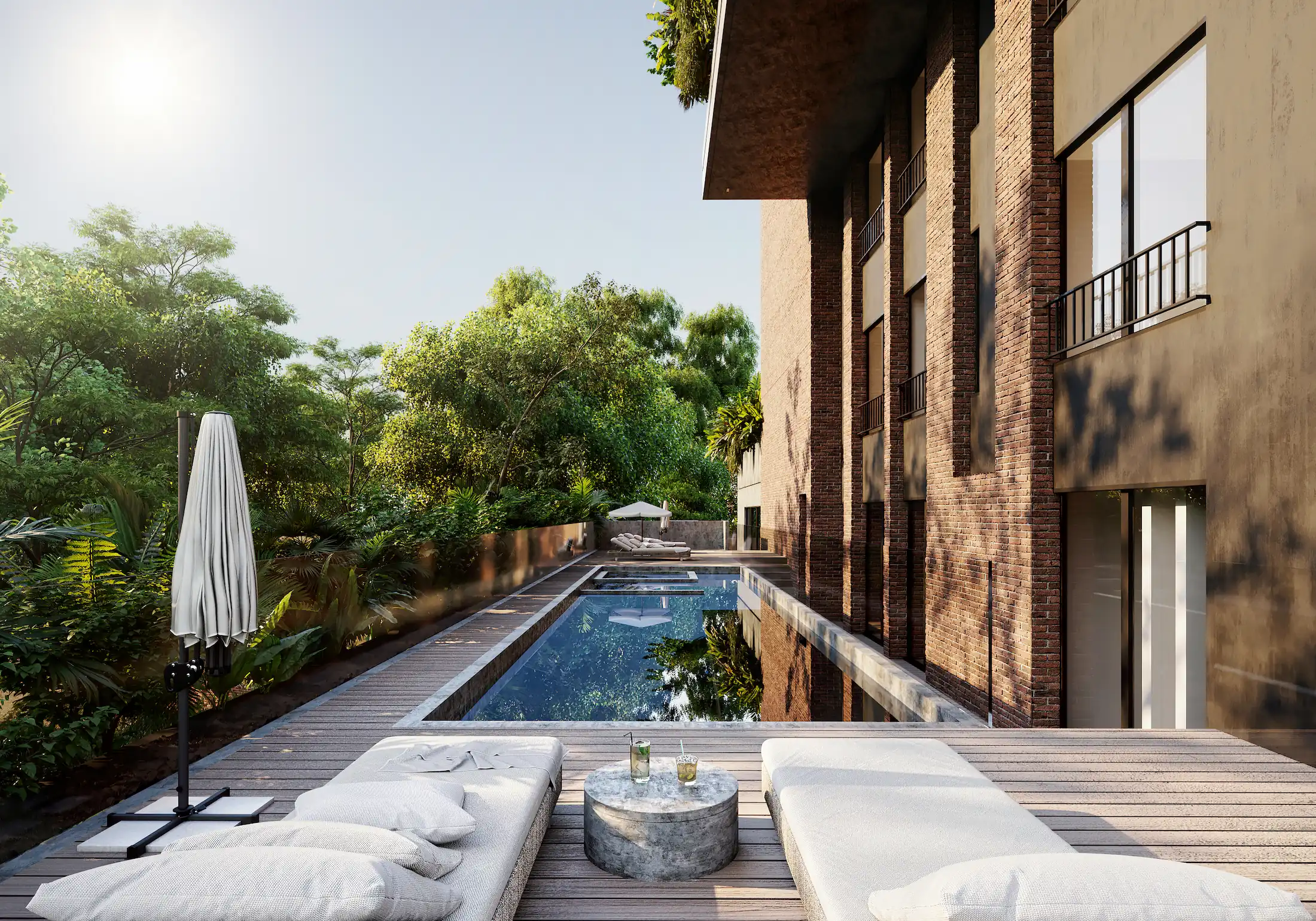 Panoramic infinity pool at Morph Lalinde's $3M penthouse development, offering exceptional views for foreign luxury real estate investors in Medellin