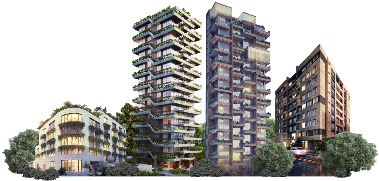 Korn Group's premium investment portfolio featuring Morph Lalinde, Colombia's leading luxury short-term rental opportunity for international investors