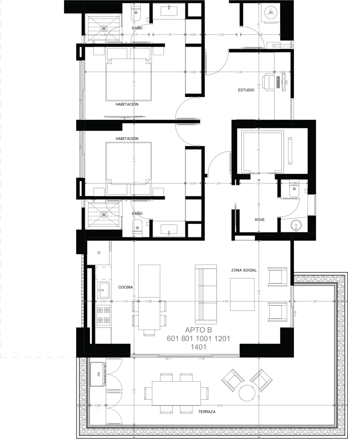 Planos Apto 601 Morph Lalinde