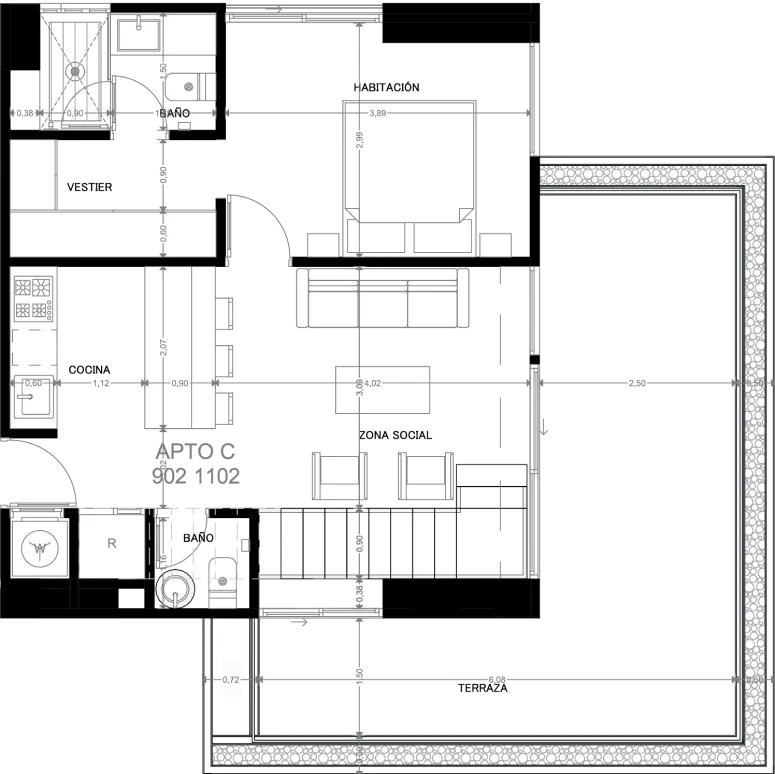 Planos Apto 702 Morph Lalinde